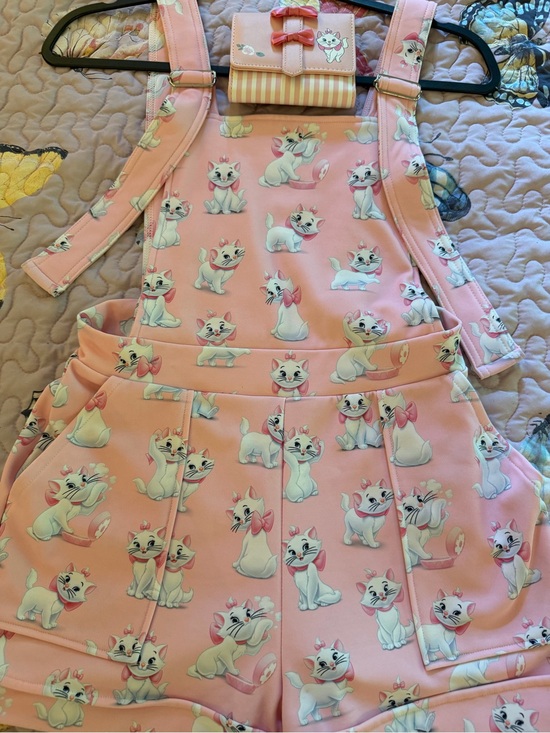 Blackmilk Pants - Blackmilk Marie Disney 
 Short Overalls with Marie Disney wallet